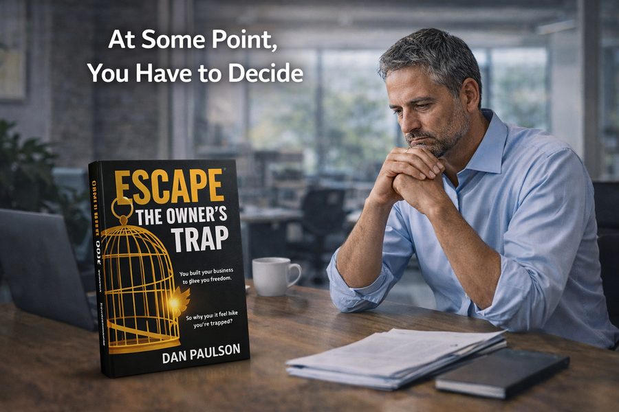 Business owner at a decision point: at some point, you have to decide