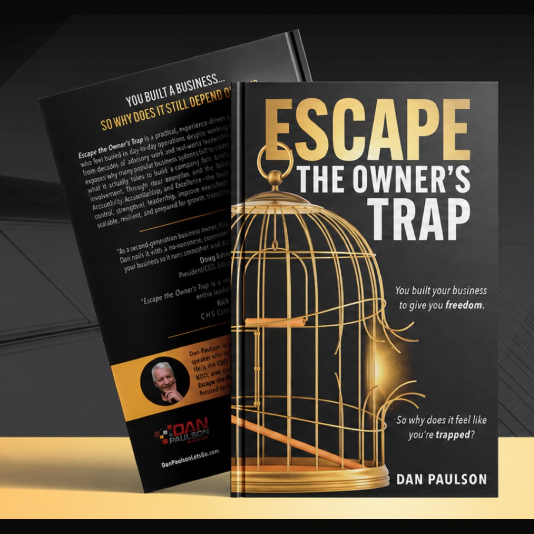 Escape the Owner's Trap book mockup Escape the Owner's Trap by Dan Paulson, Amazon best seller, front and back cover